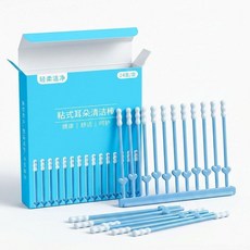 粘式耳朶清潔棒 24支/盒 螺旋式 360度清潔 柔軟不傷耳道, 大人用,情侶套餐2盒48支柔軟不傷耳道, 1個