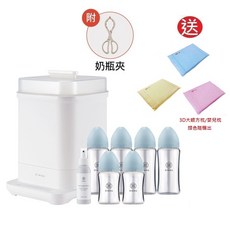 Simba 小獅王辛巴 高效蒸氣消毒鍋 玻璃奶瓶清潔組, 1個, 贈品:送嬰兒乳膠方枕