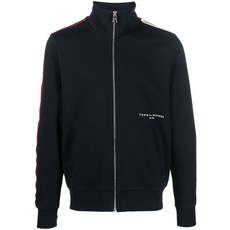 타미힐피거 로고 프린트 보머 재킷