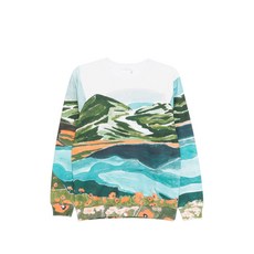 끌로에 그래픽 프린트 크루 넥 스웨트셔츠