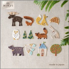 【HARA WOOL】日本製刺繡布貼,森林生態系列12款可選,精緻刺繡徽章,輕鬆燙貼,為衣物增添自然風格, 1個