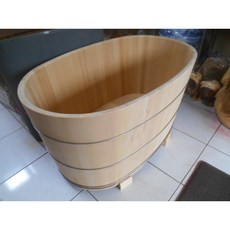 台灣檜木3.5尺泡澡桶含腳座, 1個