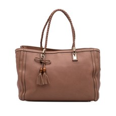 구찌 중고 2016-2025 미디엄 벨라 레더 토트 백