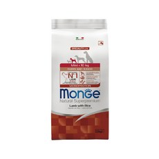 Monge 瑪恩吉 天然呵護系列 犬用乾糧, 2.5kg, 1個, 小型幼犬/羊肉+米