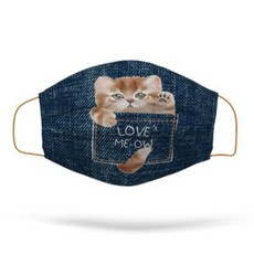 【meow咪人生】水舞成人平面醫用口罩, 1個, 牛仔褲貓 (10入)