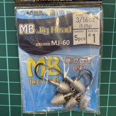 MB 鉛頭鉤 粗骨設計 銳利 釣魚, 1個, 5入
