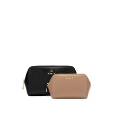 훌라 카멜리아 로고 디테일 미디엄 메이크업 파우치 세트 2p