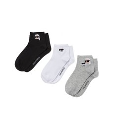 칼 라거펠트 아이코닉 쇼트 양말 3팩 세트