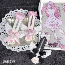 少女心貓爪天使翅膀便攜開箱美工刀迷你版學生手賬刀便攜式ins風, 1個
