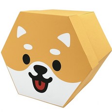 柴犬手工卡片 六角禮物盒 爆炸禮物盒 情人節卡片 立體卡片 生日卡片 聖誕卡片