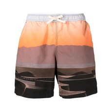 블루스카이인 그래픽 프린트 데크 쇼츠