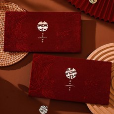 結婚紅包 絲絨改口專用婚禮喜包 龍鳳呈祥, 1個, 輕奢酒紅絨面【龍鳳呈祥浮雕,仟元款1個
