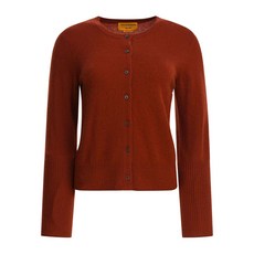 게스트인레지던스 버튼 프런트 골지 가디건