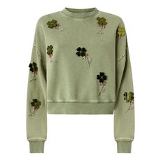핀코 클로버 장식 스웨트셔츠
