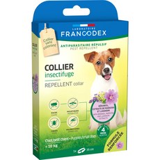 Francodex法國法典 犬用, 1個, 綠野防水驅蟲頸圈 (小型犬), 白, 100L