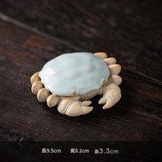 汝窯 螃蟹茶寵擺件, 汝窯螃蟹八方來財, 1套