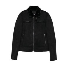 파트리지아페페 소프트 칼라 바이커 재킷