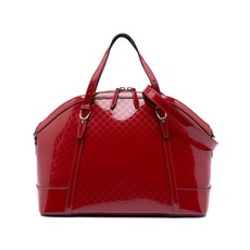 구찌 중고 2016-2025 라지 마이크로구찌시마 페이턴트 니스 돔 사첼 백