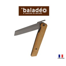Baladeo 法國戶外日式肥後守風格硬木柄不銹鋼口袋刀, 1個