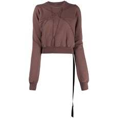 릭 오웬스 다크쉐도우 오가닉 코튼 크롭 스웨트셔츠