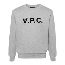 A.P.C. 플록 로고 코튼 스웨트셔츠
