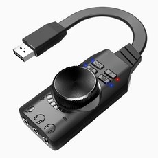 PLEXTONE USB 外接音效卡 隨插即用 免驅動 虛擬7.1聲道, 1個, USB音效卡, N/A
