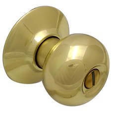 廣安牌 喇叭鎖 金色C9710 裝置距離60mm 無鑰匙浴室鎖 廁所鎖, 1個