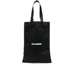 질 샌더 라지 플랫 쇼퍼 토트 백