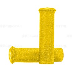 橡膠握把套 橫條紋 - 金蔥黃 (7/8吋) - 舒適防滑,適用多種筆桿, 1個, 7/8吋 (22.2mm)