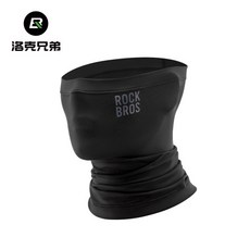 騎行防風保暖圍脖護頸頭巾 - 秋冬戶外抓絨面罩, 黑色,均碼, 1個