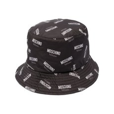 모스키노 로고 프린트 버킷 햇