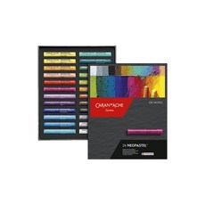Caran d'Ache 卡達 NEOPASTEL Artist系列 專家級 油性粉彩 24色, 1個