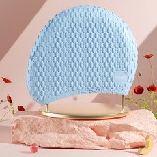 矽膠泳帽 成人防水泳帽 運動泳帽, 天空藍, 1個