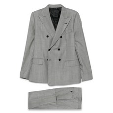 리버스1949 체크 패턴 더블 브레스티드 수트