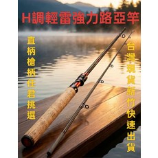 OCEAN CATCH PRO H調輕雷強力路亞竿 7.6尺槍柄與7.9尺直柄可選 19硬調高碳設計 餌重10-50g, 黑色