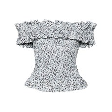 가니 오프숄더 스모킹 탑