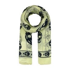 알렉산더맥퀸 스컬 프린트 실크 스카프