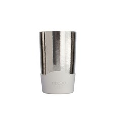 【TiKOBO 鈦工坊】純鈦雙層真空蛋形杯480ml 附杯套 咖啡杯 飲料杯 環保杯 馬克杯, 山岩灰, 1個