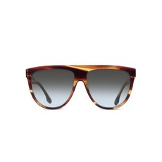 빅토리아베컴 스트라이프 직사각 프레임 선글라스