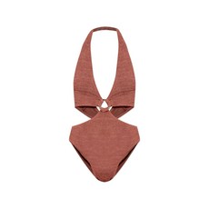 본드아이 셀레스트 컷아웃 원피스 수영복, 브라운계열