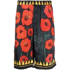 엔드리스조이 플로럴 프린트 실크 쇼츠