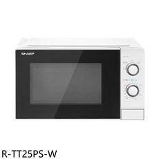SHARP 夏普 R-TT25PS-W 25公升轉盤式白色微波爐, 1個