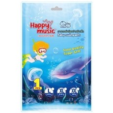 Happy music嬰幼兒一次性游泳紙尿褲,防水透氣拉拉褲,寶寶游泳專用尿布褲, L