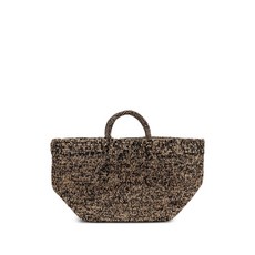 이벨리브 이벨리브 더블 핸들 라피아 버킷 백