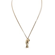 까르띠에 중고 팬더 18K 옐로 골드 차보라이트 오닉스 네크리스