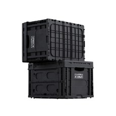 CAMPFIRE 戰壘折疊桌箱 60L 收納箱 ABS箱蓋 摺疊箱 可堆疊, 黑色1個