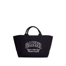 가니 로고 프린트 토트 백