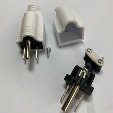 美式可拆卸電源插頭 15A UL認證 三腳一圓兩扁, 白色,1個裝, 1個
