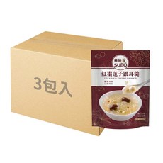 蘇伯 紅棗蓮子銀耳羹 (全素) 開袋即食 常溫保存 銀耳 紅棗 枸杞 蓮子 低卡低熱量, 280g, 3個, 蘇伯 紅棗蓮子銀耳羹 單包280g