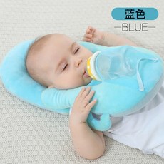 哺乳枕 定型枕 多功能 新生兒防吐奶 寶寶防偏頭, 藍